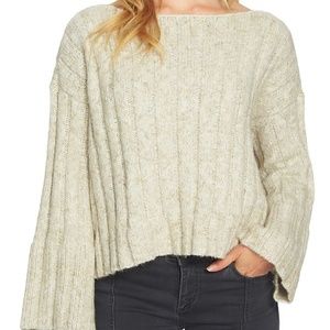 1. State Knit Beige Chunky Sweater Bell Sleeve